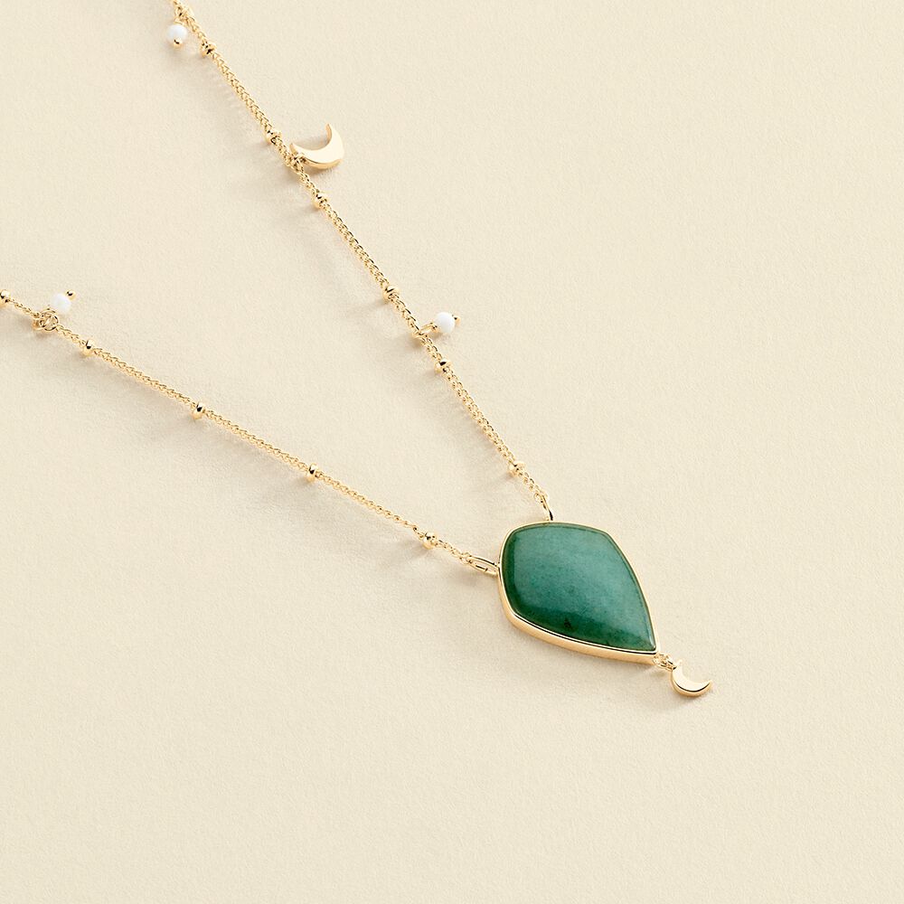 Collar corto MOON - Aventurine - Collares  | Agatha