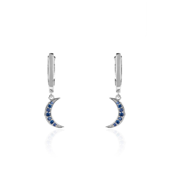 Pendientes largos NOVA - Azul / Plata - Pendientes  | Agatha