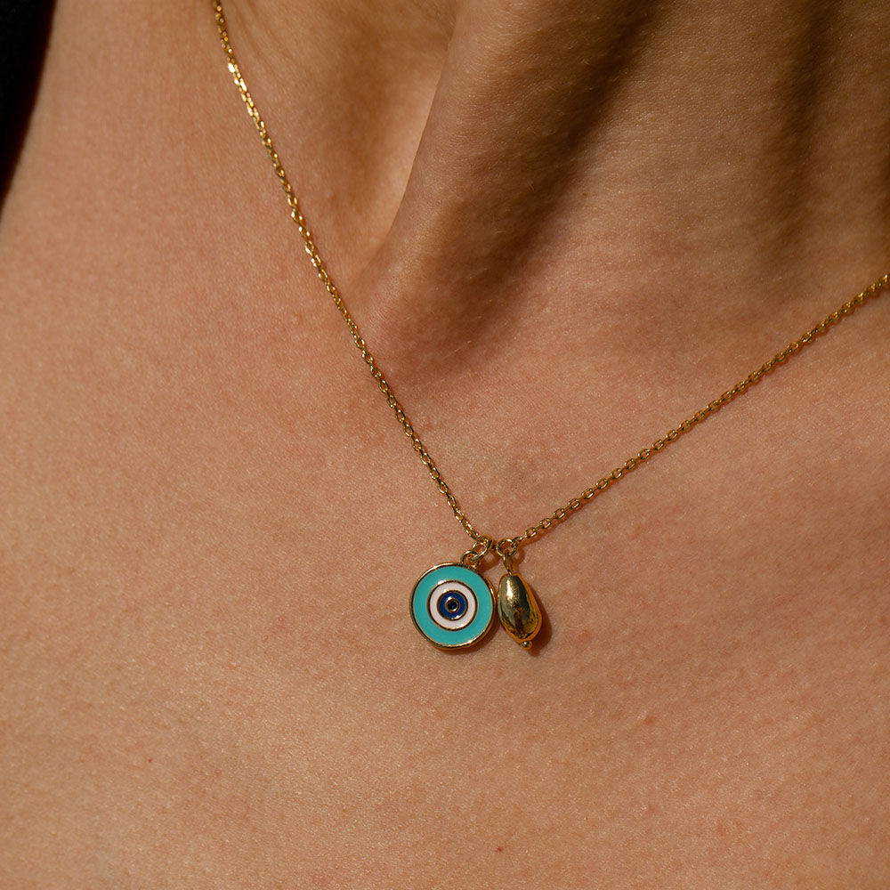 Collar corto CYCLADES - Turquesa / Oro - Outlet  | Agatha