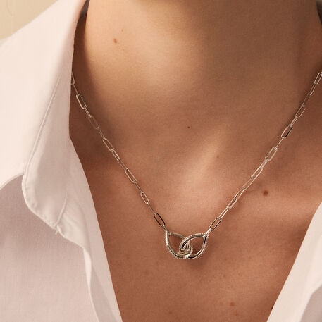 Collar corto GEMINI - Cristal / Plateado - Collares  | Agatha