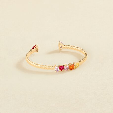 Pulsera rígida VAGUE - Multicolor / Oro - Pulseras  | Agatha