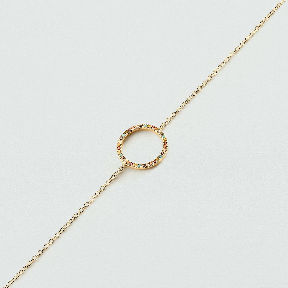 Pulsera de cadena RAINBOW - Multicolor / Oro - Pulsera de cadena  | Agatha