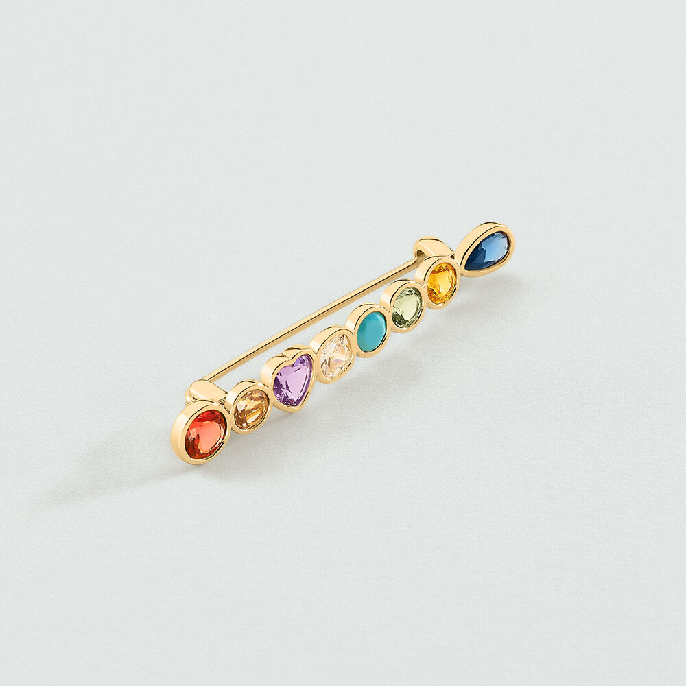 Broche CANDY - Multicolor / Oro - Accesorios joyas  | Agatha