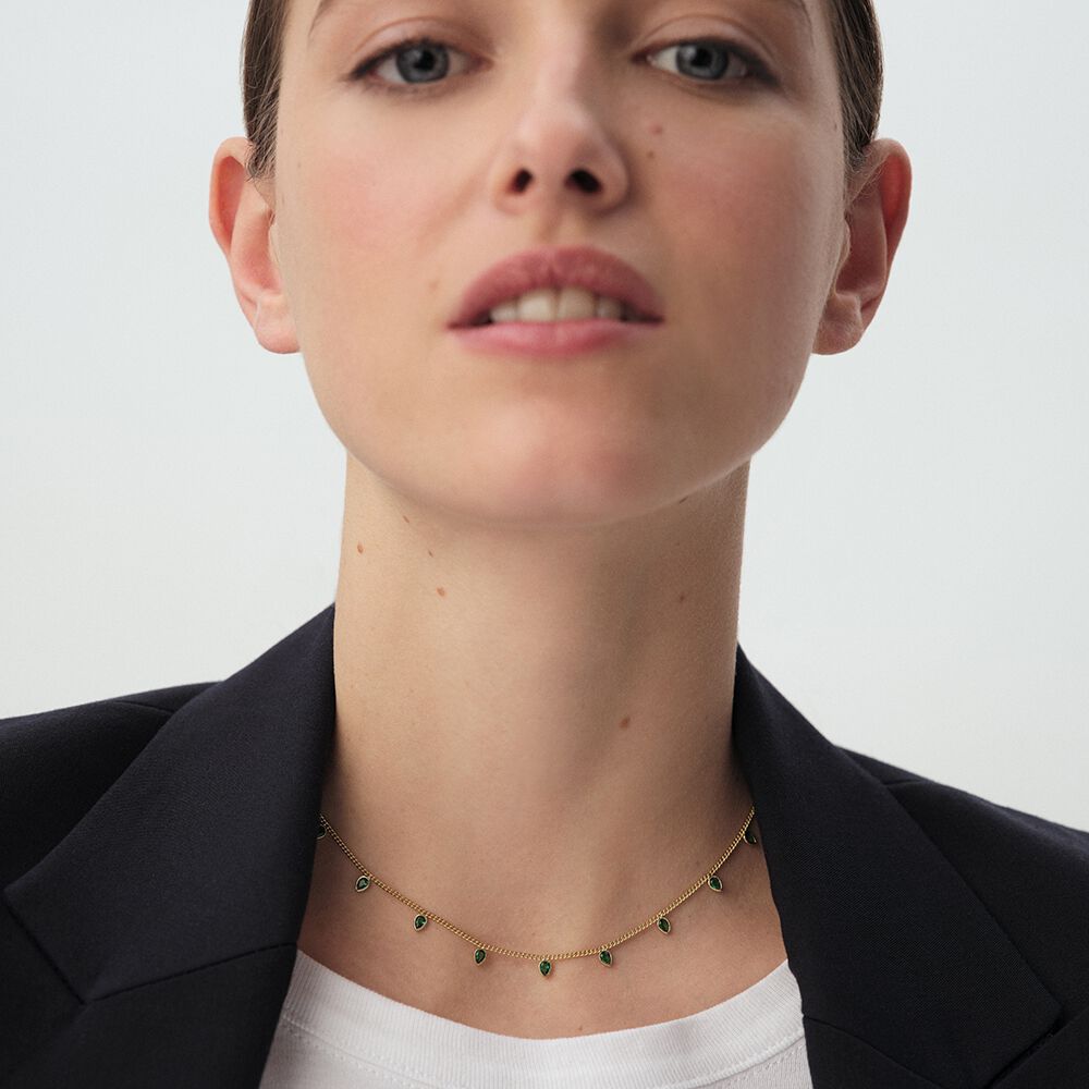 Collar corto NEITH - Verde / Dorado - Collar corto  | Agatha