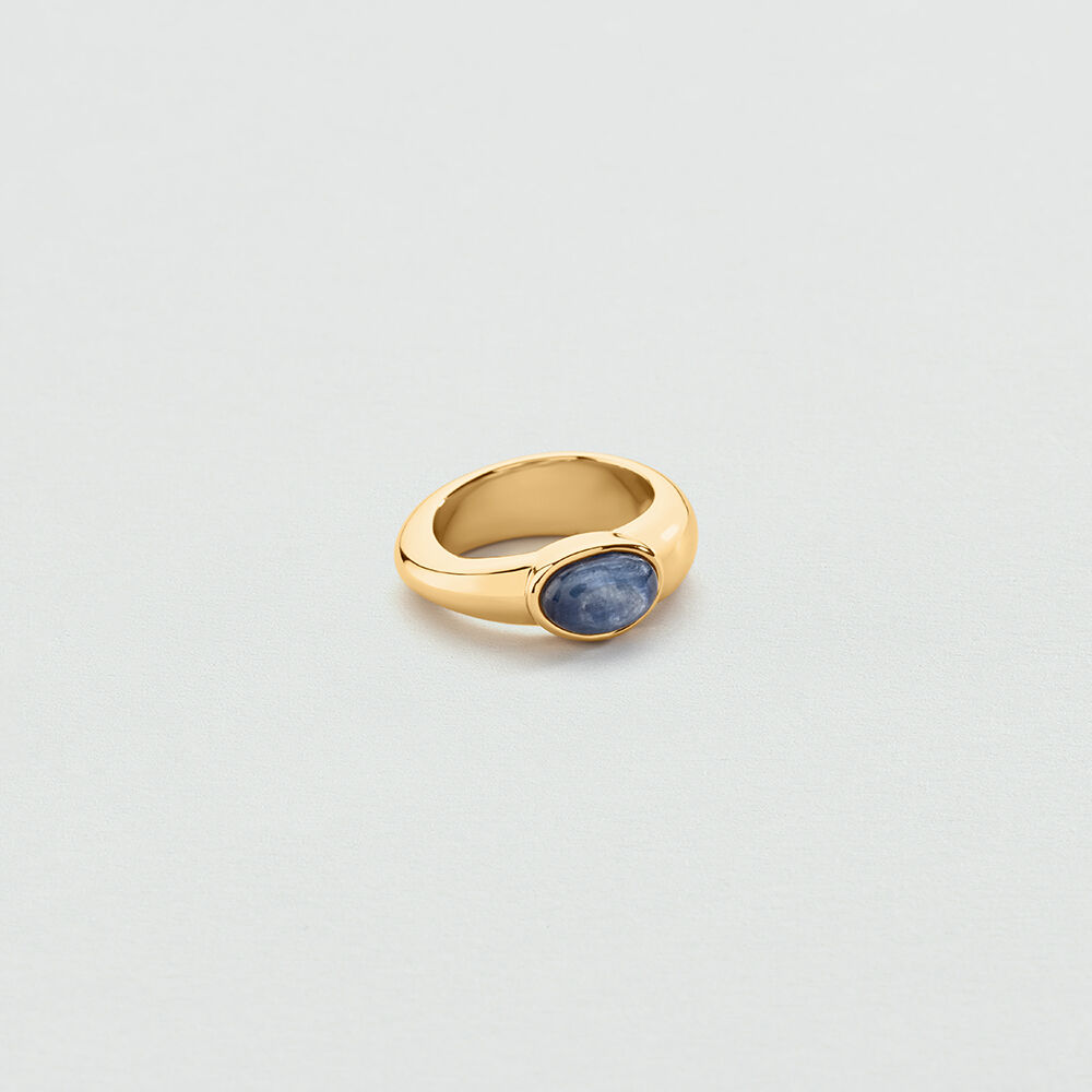 Anillo fino LA RIVIERA - Azul / Oro - Anillos  | Agatha