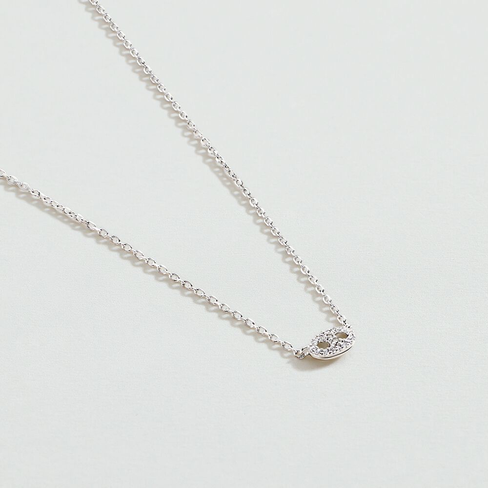 Collar corto ETREINTE - Cristal / Plateado - Collar corto  | Agatha