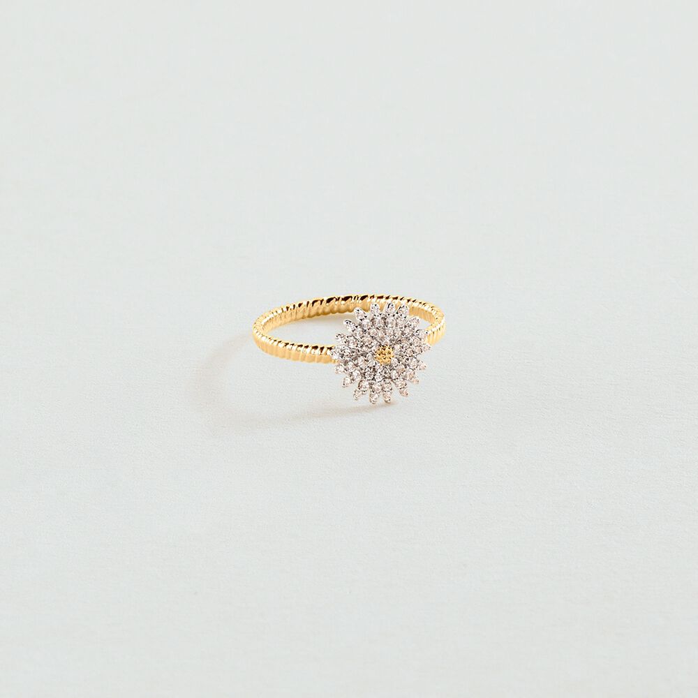 Anillo fino BLOSSOM - Cristal / Dorado - Anillos de fantasía  | Agatha