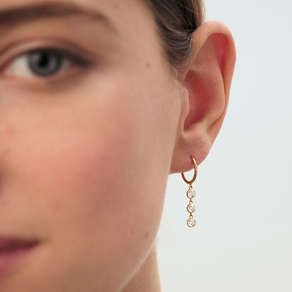 Criollas EAR4BRILLANT - Cristal / Dorado - Criollas  | Agatha