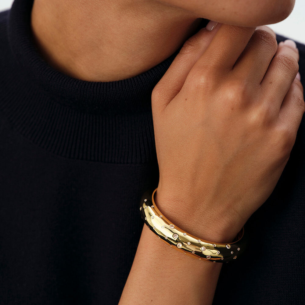 Pulsera r&iacute;gida DANAE - Cristal / Dorado - Pulsera r&iacute;gida  | Agatha