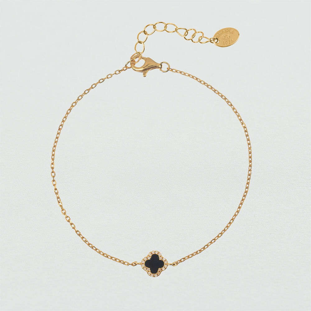 Pulsera de cadena FLORINE - Negro / Oro - Pulsera de cadena  | Agatha