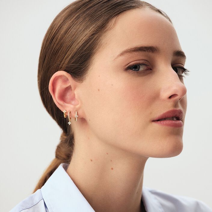 Piercing criolla MIX& MATCH - Cristal / Dorado - Pendientes  | Agatha