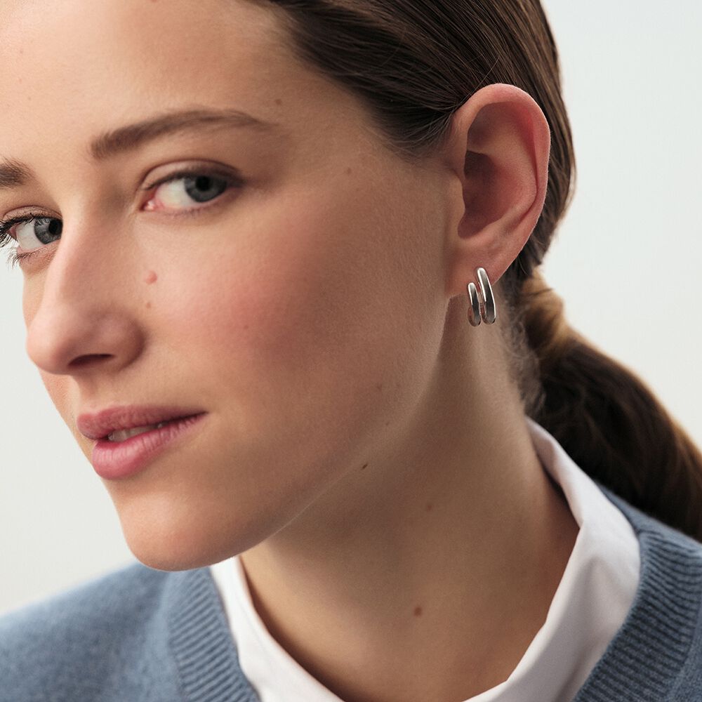 Pendientes largos TRIJONC - Plata - Pendientes de fantas&iacute;a  | Agatha