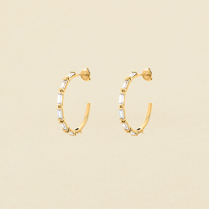 Criollas LUCILLE - Cristal / Dorado - Pendientes  | Agatha