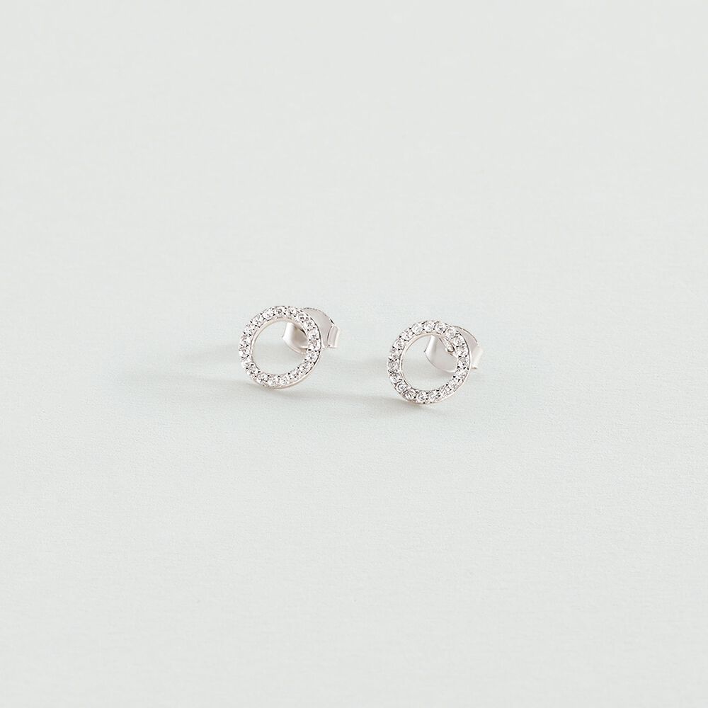 Pendientes cortos RONDOU - Cristal / Plateado - Pendientes cortos  | Agatha