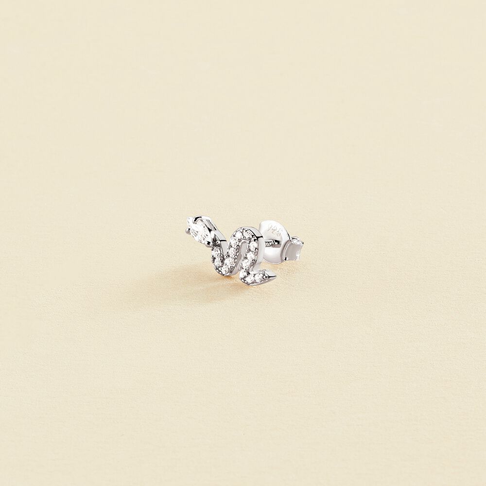 Piercing mini SNAKY - Cristal / Plateado - Piercings  | Agatha