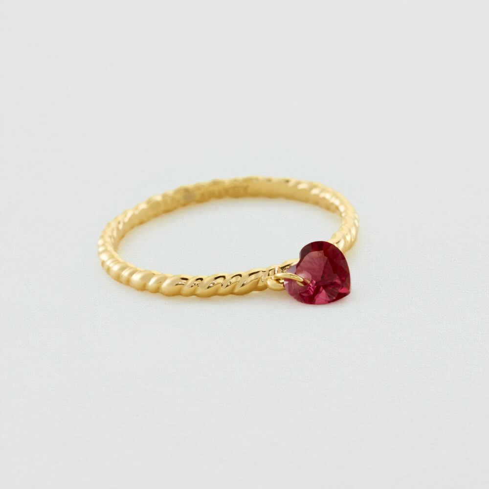 Anillo fino BEGUIN - Rojo / Oro - Outlet  | Agatha
