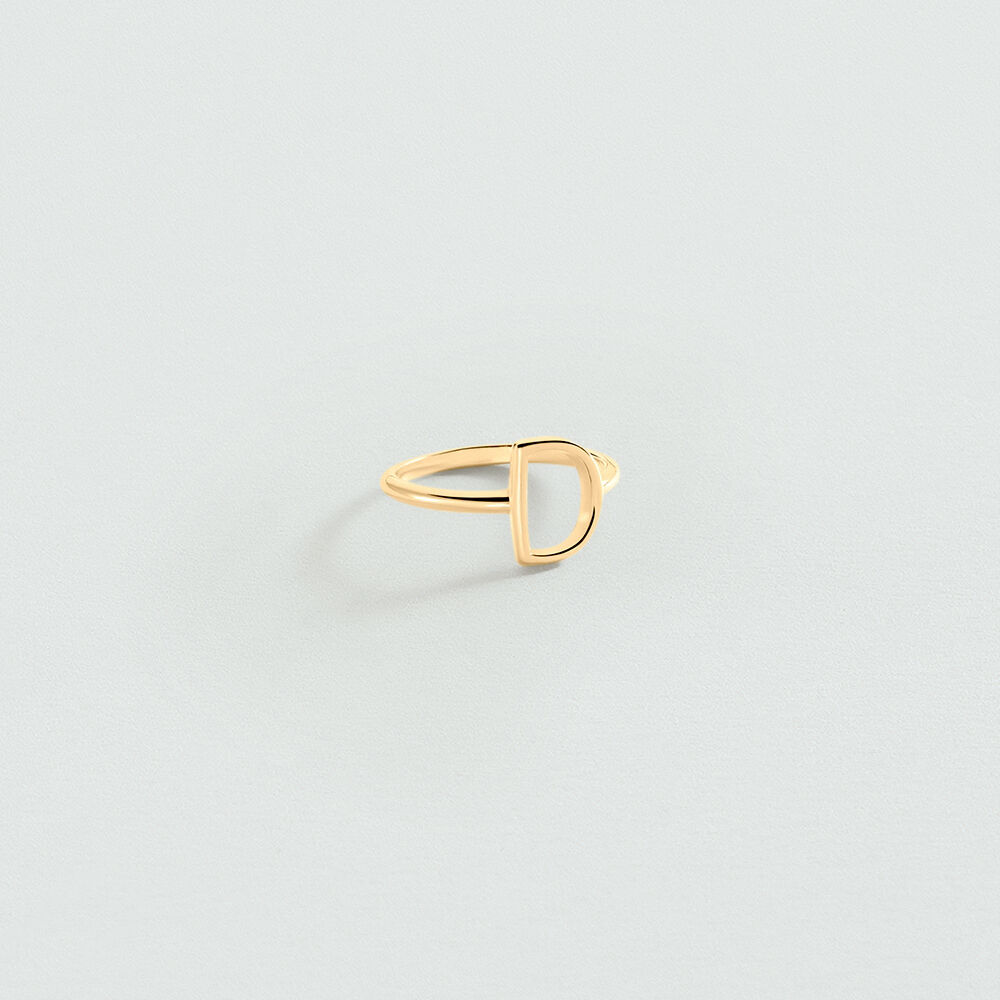 Anillo fino LETTRE D - Dorado - Anillos  | Agatha