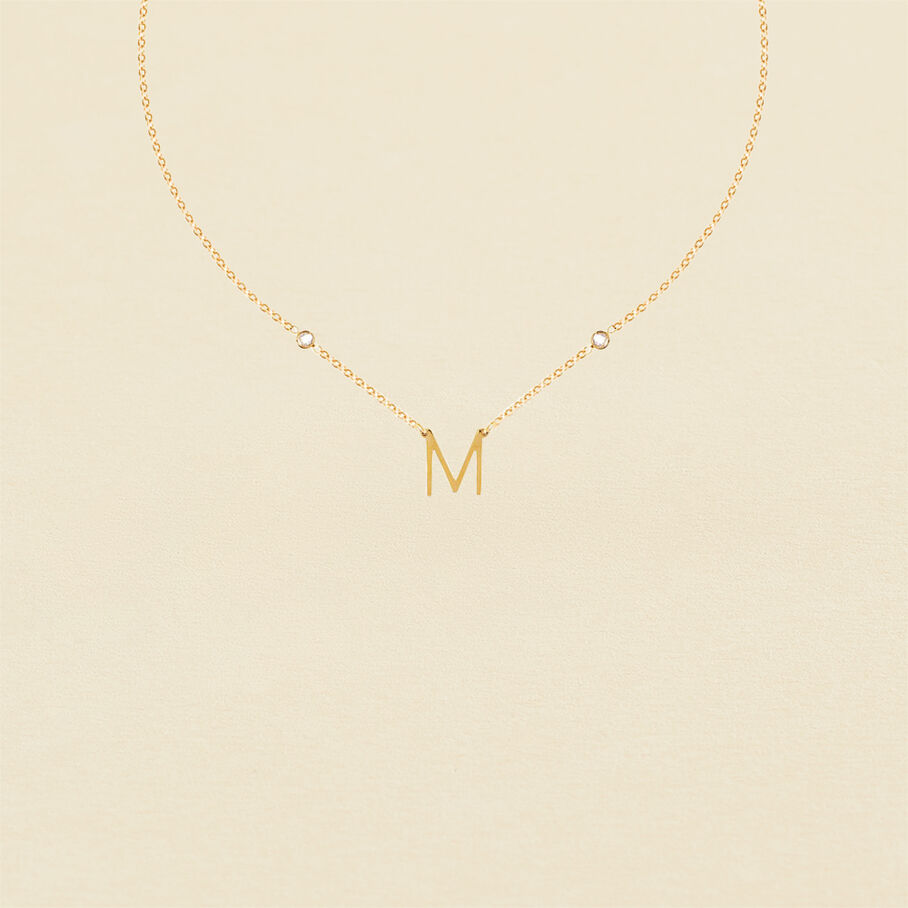 Collar corto LETTRE M - Cristal / |