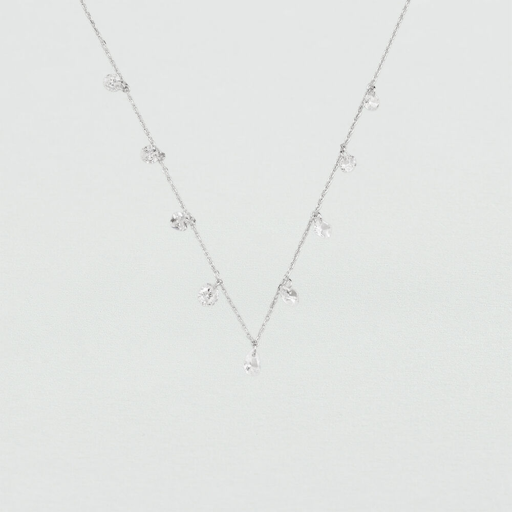 Collar corto PETILLE - Cristal / Plateado - Collar corto  | Agatha