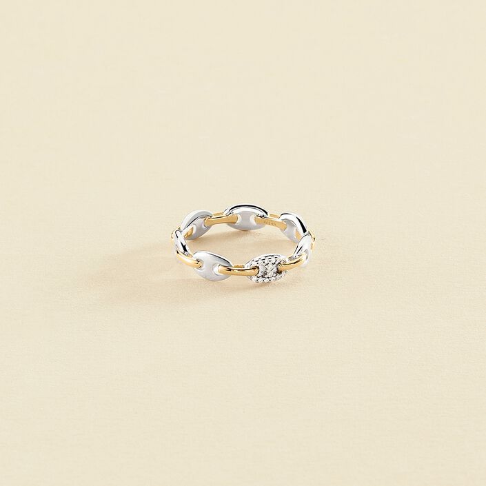 Anillo fino ETREINTE - Plata / Oro - Anillos  | Agatha