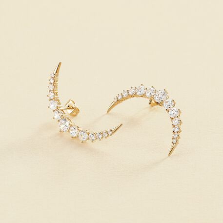 Pendientes cortos CREPUSCULE - Cristal / Dorado - Pendientes  | Agatha
