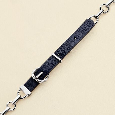 Pulsera de cadena TWIGGY - Plateado / azul oscuro - Pulseras  | Agatha