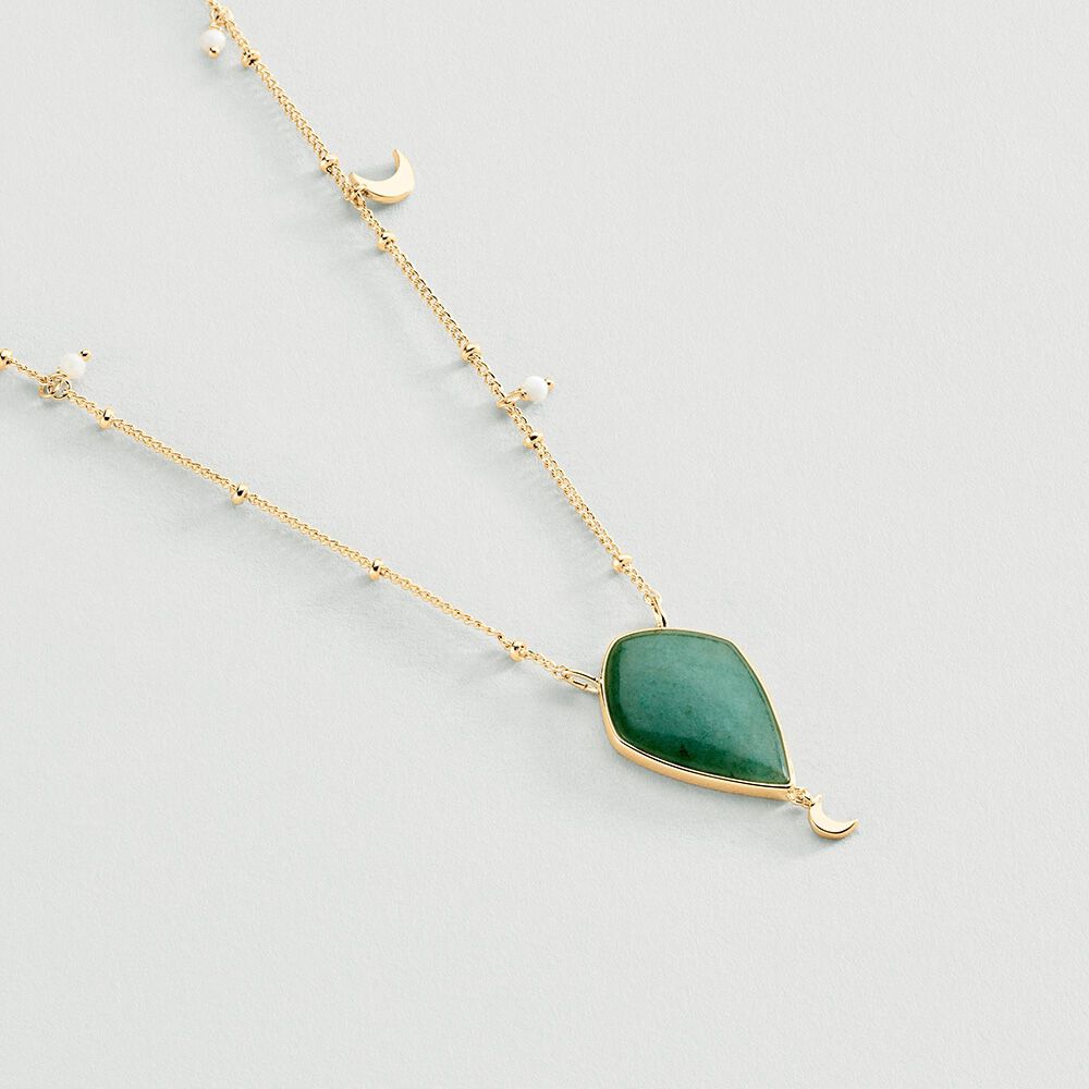 Collar corto MOON - Aventurine - Collar de fantasía  | Agatha