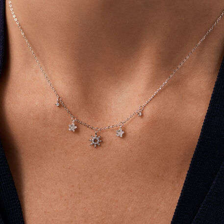 Collar corto SPACEAG - Cristal / Plateado - Collares  | Agatha