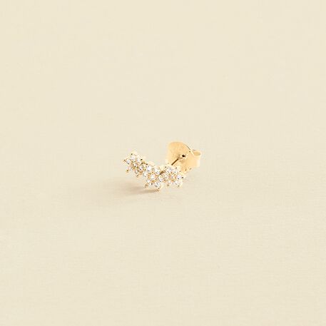 Piercing mini TRIOFLOR - Cristal / Dorado - Piercings  | Agatha