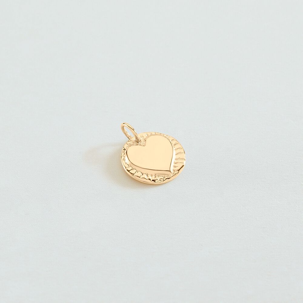 Colgante MEDALLA CORAZÓN - Dorado - Sin piedra  | Agatha