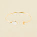 Pulsera rígida ECLIPSE - Blanco / Oro - Pulseras  | Agatha