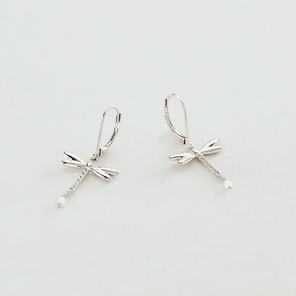 Pendientes largos DRAGONFLY - Plateado - Pendientes de fantasía  | Agatha