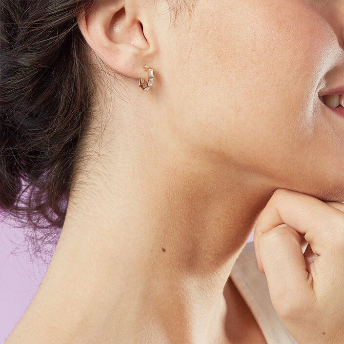Criollas LUCILLE - Cristal / Dorado - Pendientes  | Agatha