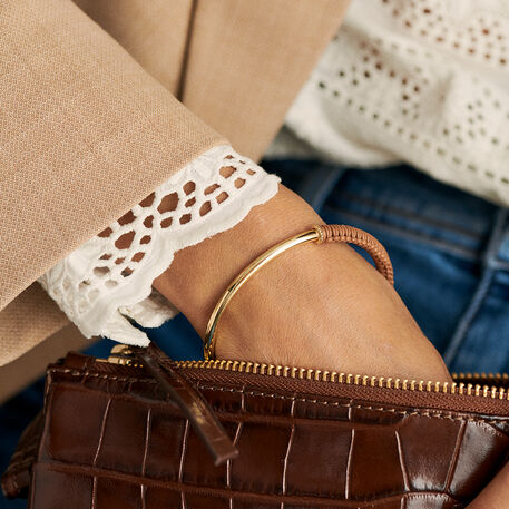 Pulsera rígida TWIGGY - oro / camello - Pulseras  | Agatha