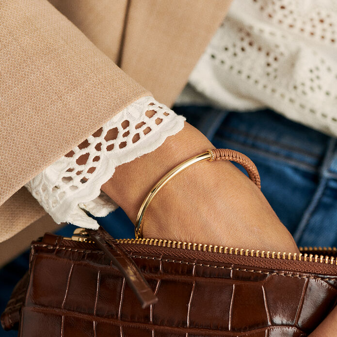 Pulsera rígida TWIGGY - oro / camello - Pulseras  | Agatha