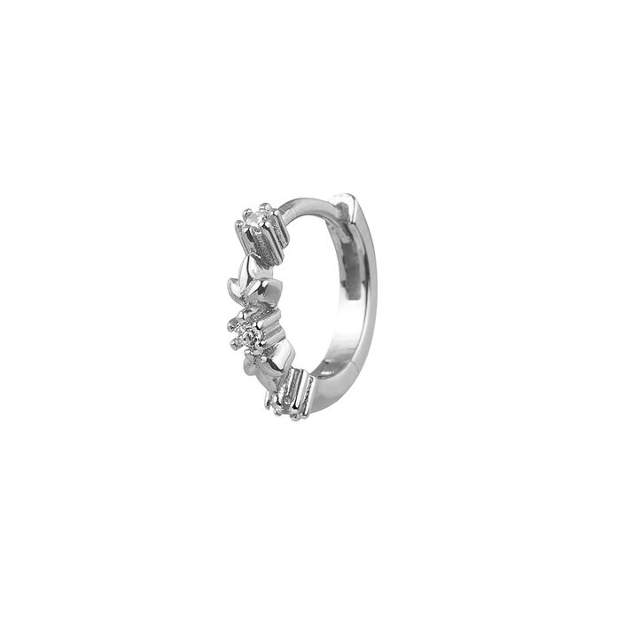 Piercing criolla ROMI - Cristal / Plateado - Piercings  | Agatha