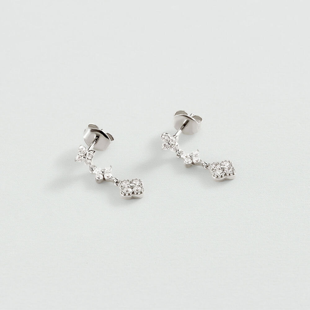 Pendientes largos BELOVED - Cristal / Plateado - Pendientes de fantasía  | Agatha