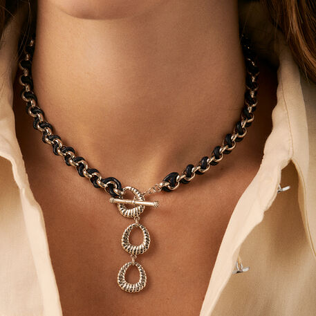 Collar midi TWIGGY - Plateado / azul oscuro - Collares  | Agatha