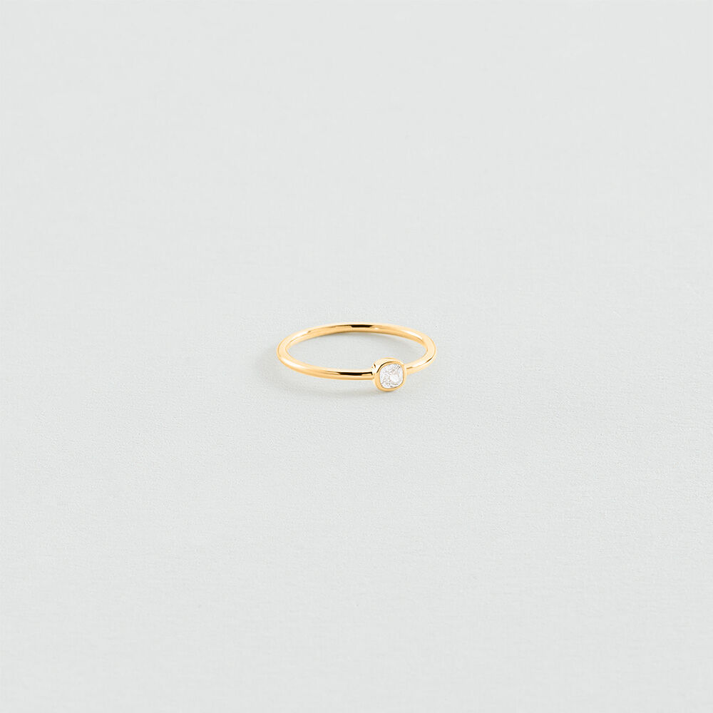 Anillo fino CANDY - Cristal / Dorado - Anillos  | Agatha