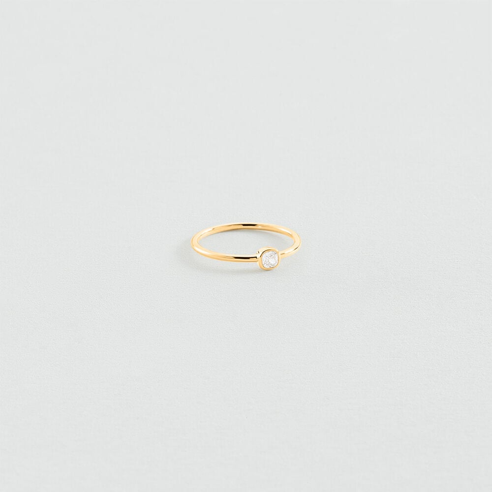 Anillo fino CANDY - Cristal / Dorado - Anillos  | Agatha