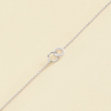 Pulsera de cadena RONDOU - Cristal / Plateado - Pulseras  | Agatha
