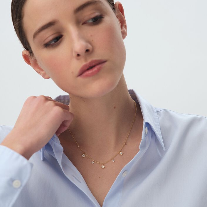 Collar corto BELOVED - Cristal / Oro - Collares  | Agatha