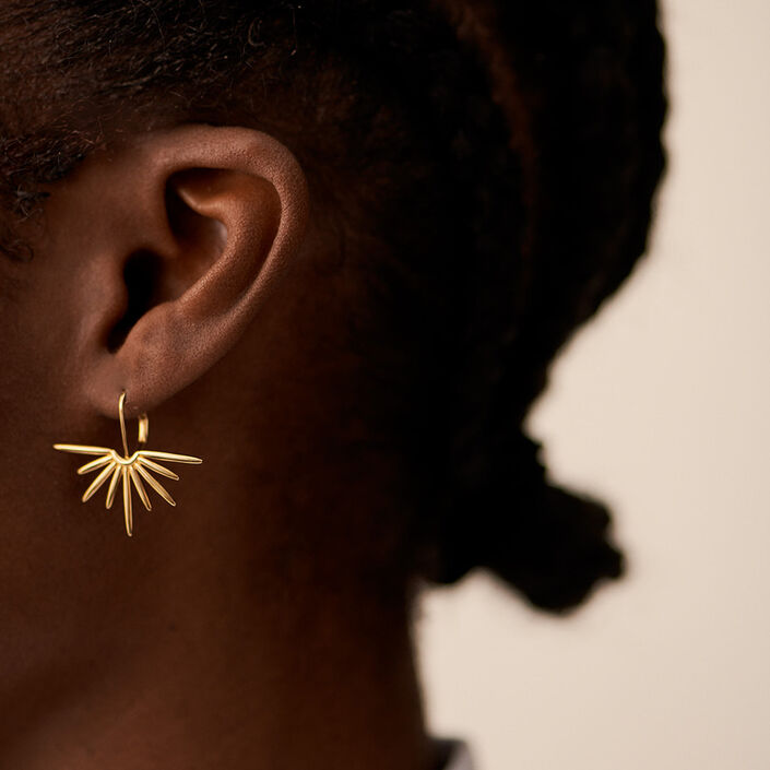 Pendientes largos RADIEUX - Dorado - Pendientes  | Agatha