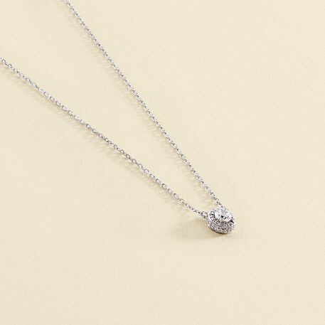 Collar corto IMPERIAL - Cristal / Plateado - Collares  | Agatha