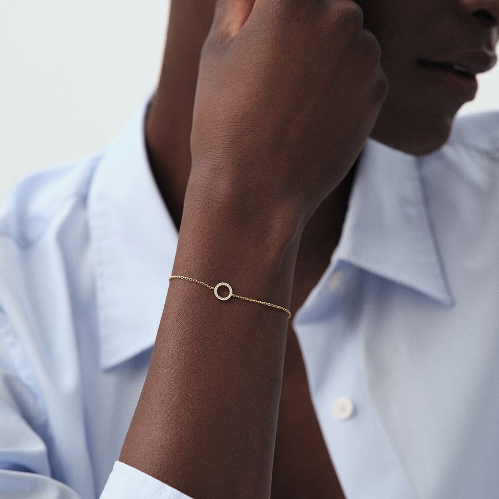 Pulsera de cadena RONDOU - Cristal / Dorado - Pulsera de cadena  | Agatha