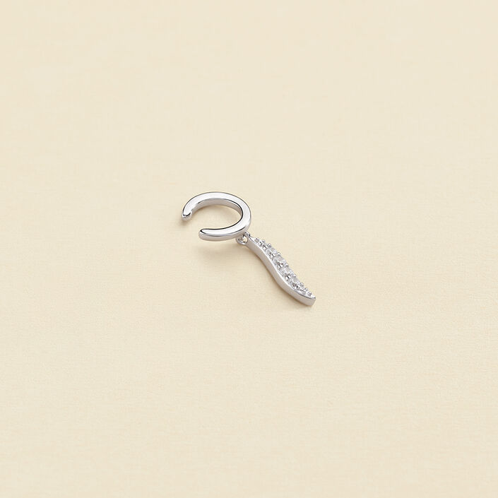 Ear cuff WAVY - Cristal / Plateado - Piercings  | Agatha
