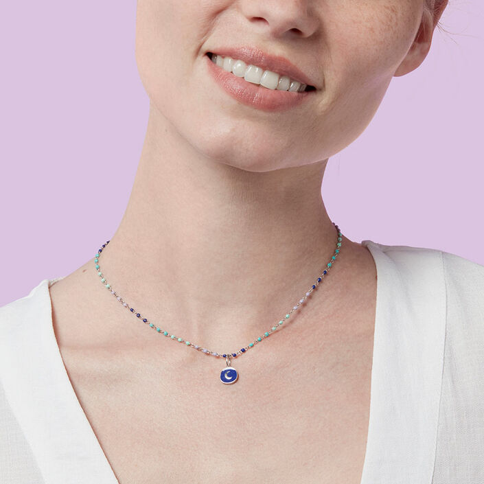 Collar corto SMARTY - Azul / Azul - Collares  | Agatha