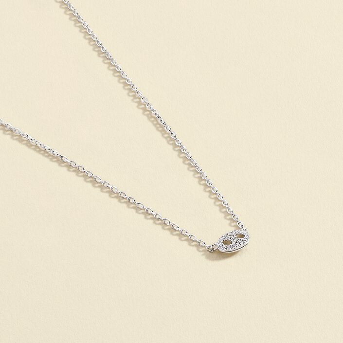 Collar corto ETREINTE - Cristal / Plateado - Collares  | Agatha