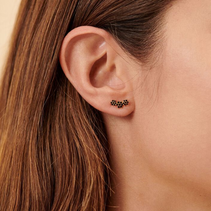 Piercing mini TRIOFLOR - Negro / Oro - Piercings  | Agatha