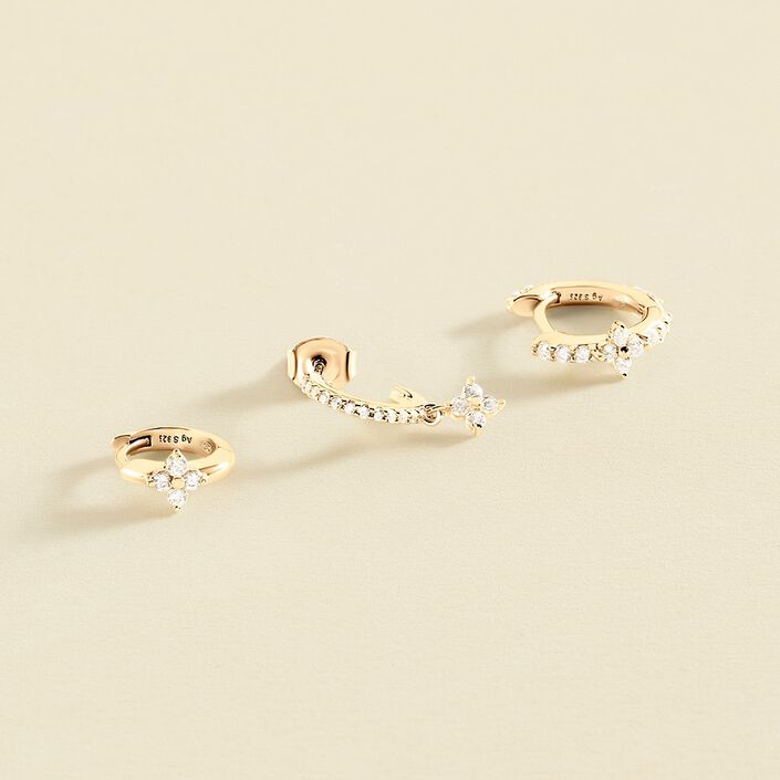 Piercing criolla MIX& MATCH - Cristal / Dorado - Pendientes  | Agatha